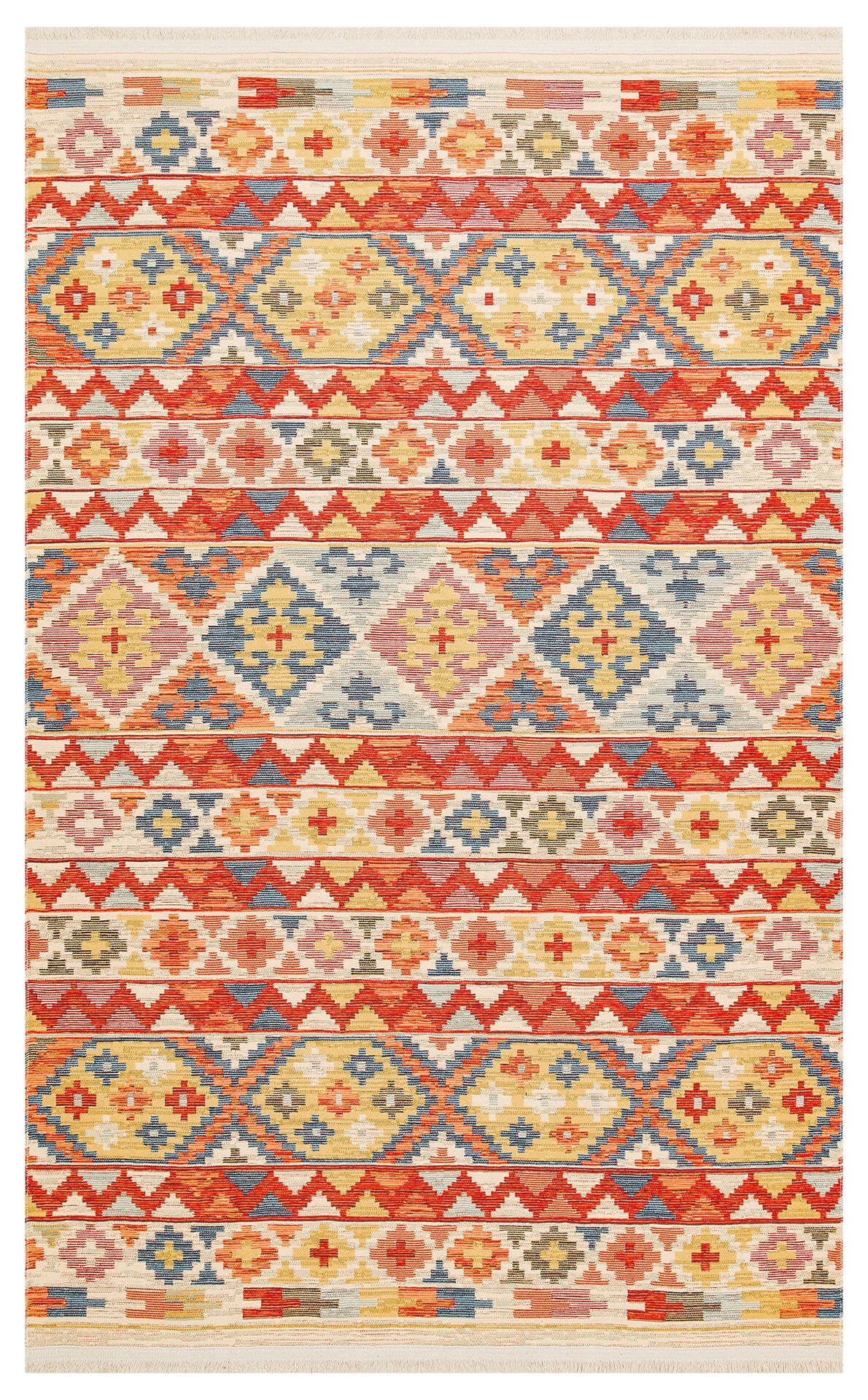 Nomad NMD 02 Mavi - Çift Taraflı Yıkanabilir Kilim | Otantik Kilim